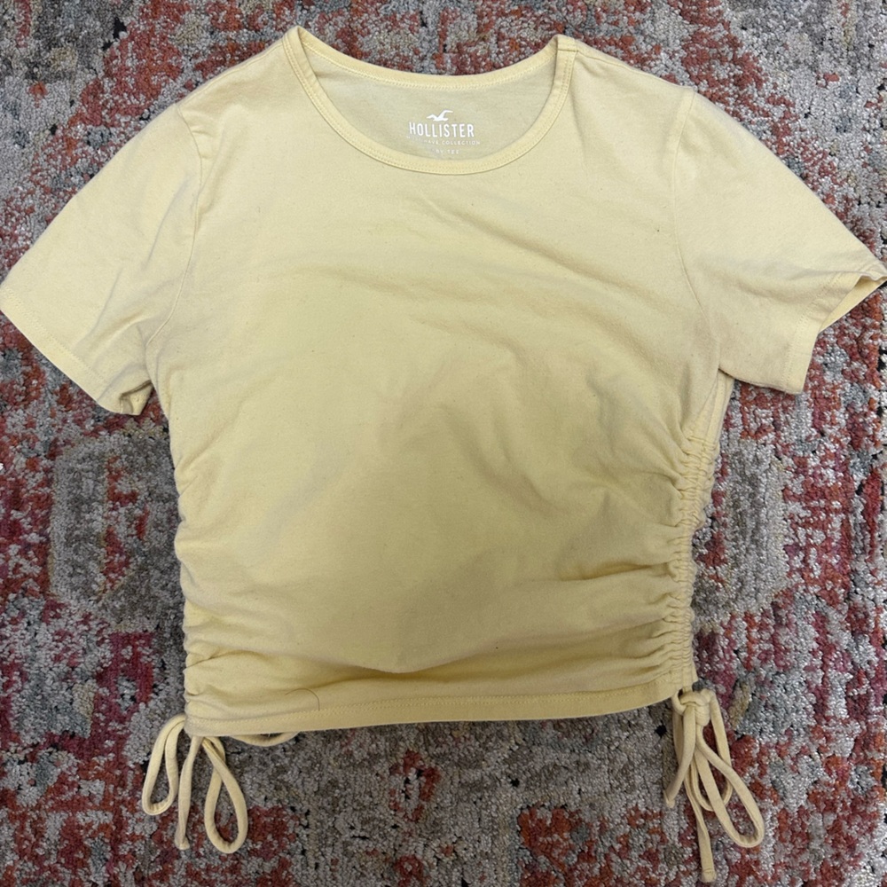 Hollister Kids Light Yellow Ruched Tee